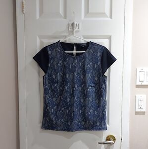 The Limited | Short Sleeve Lace Shirt